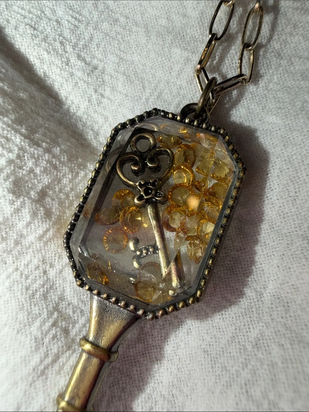 Hildie & Jo Antique Gold Shaker Skeleton Key Pendant Necklace - Vintage Style